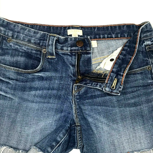 J Crew Factory 00 Cuffed Denim Jean Short GUC - Picture 4 of 8